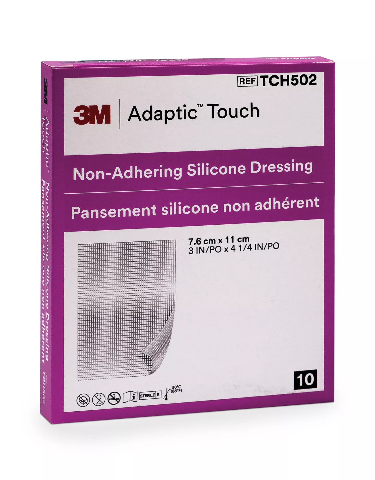ADAPTIC Touch 7.6x11 cm, nicht haftend, Silikon-Wundauflage, 10 Stück
