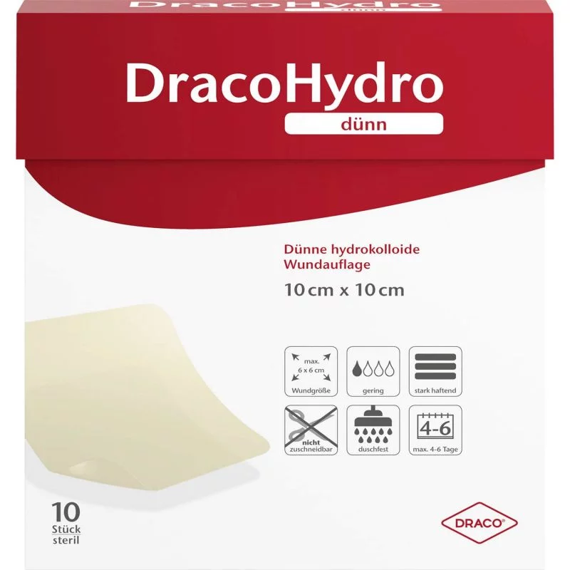DRACOHYDRO dünn hydrokolloide Wundauflage,10x10 cm, 10 Stück kaufen