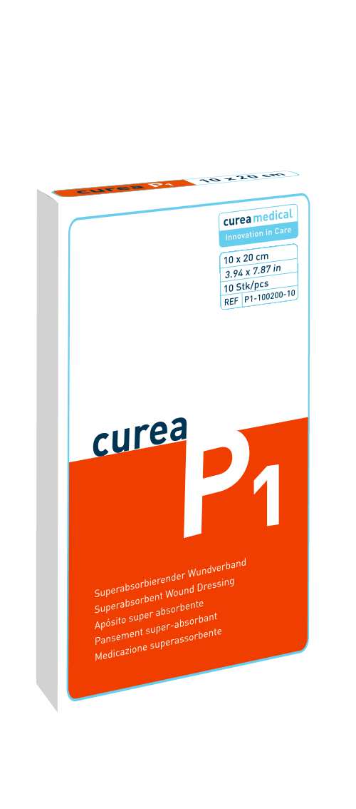 CUREA P1 superabsorb.Wundauflage 10x20cm 10 Stück PZN 06563299
