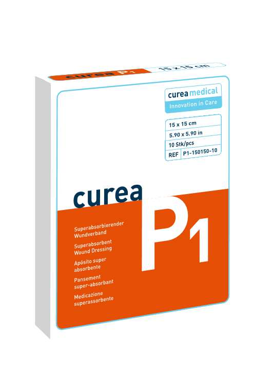 CUREA P1 superabsorb.Wundauflage 15x15cm 10 Stück PZN 04737909