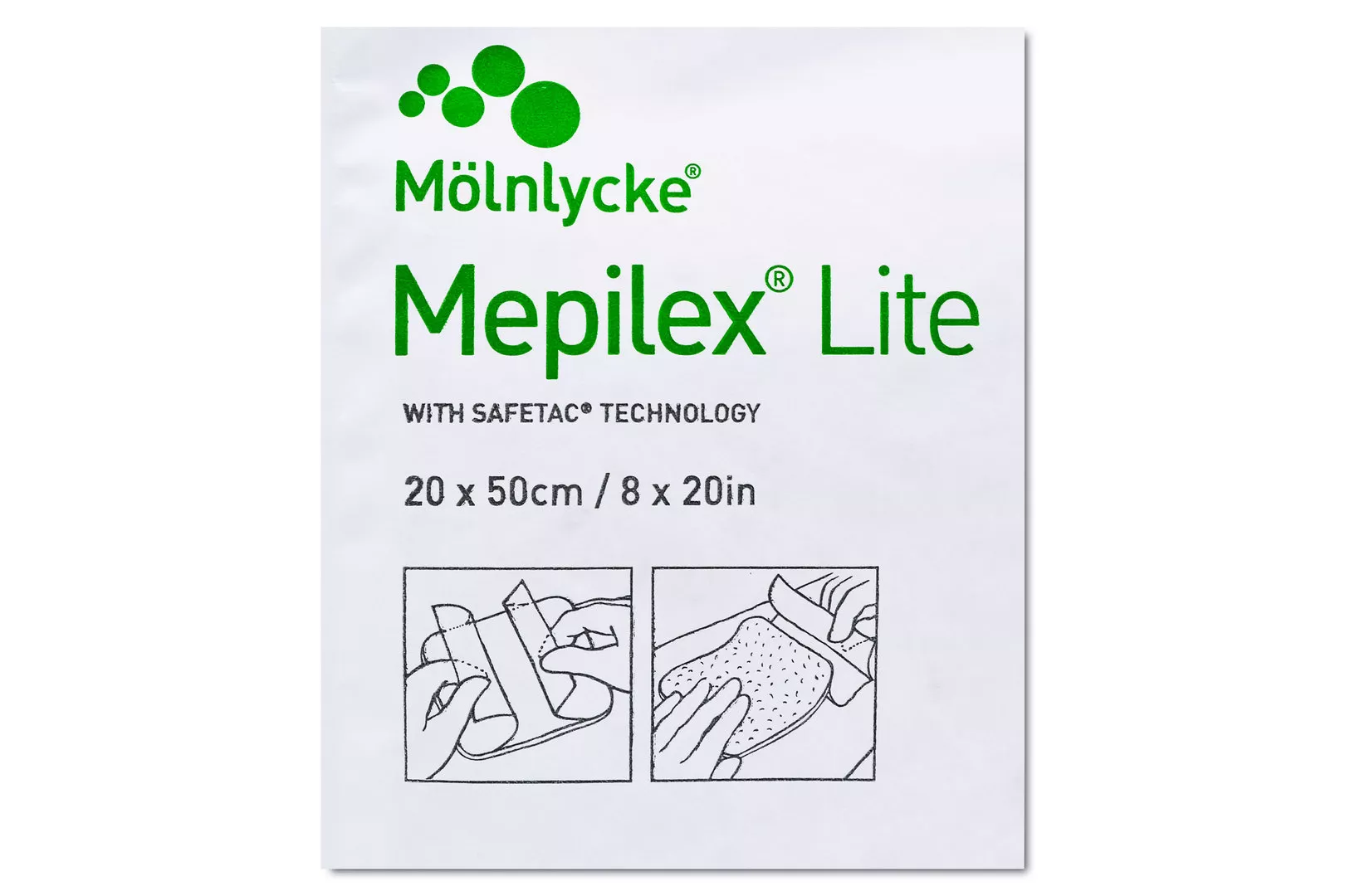 MEPILEX Lite Schaumverband 20x50 cm steril, 4 Stück