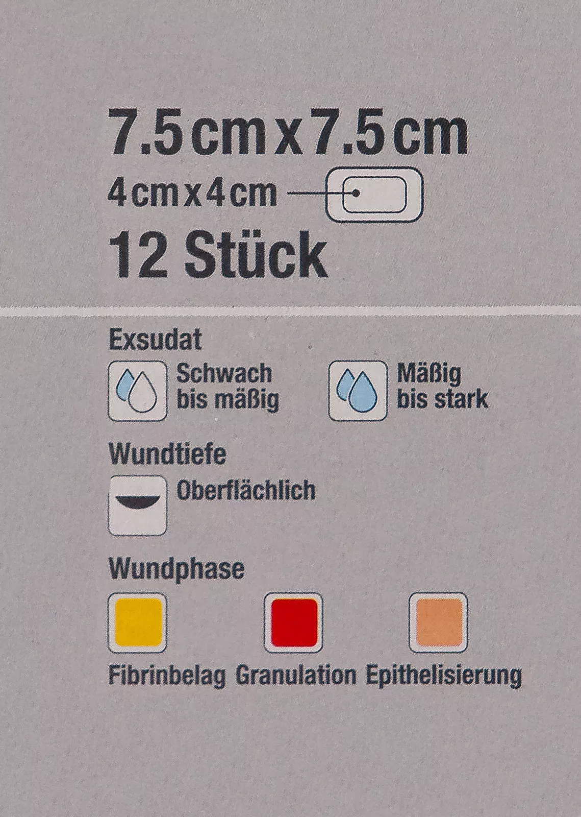 CUTIMED Siltec B Schaumverband 7.5x7.5 cm mit Haftrand,12 Stück